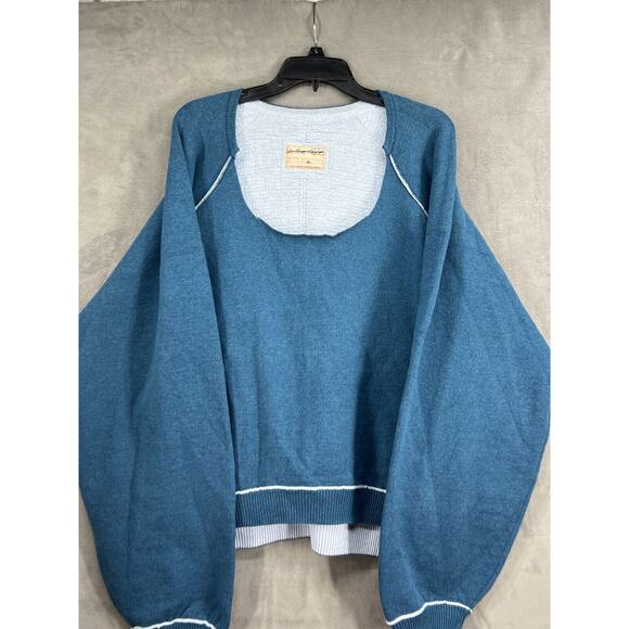 New Free People We The Free Midnight Pullover Size X-large Blue Knit - Picture 4 of 7
